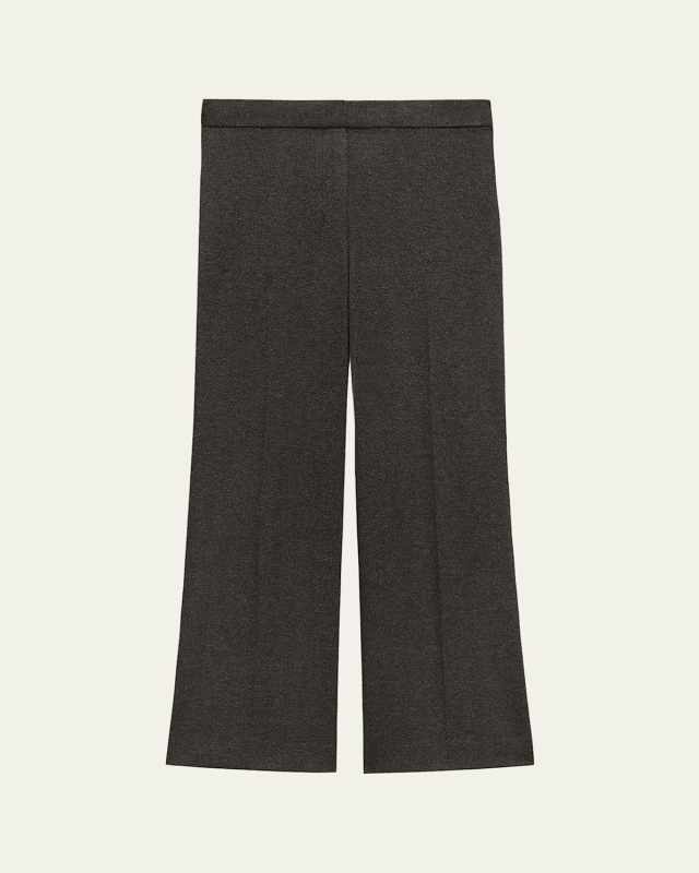 Herringbone Knit Cropped Pants